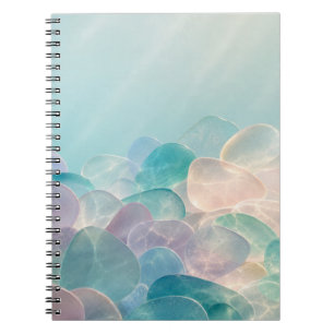 Pastel Sea Glass Aqua Coastal Aesthetic Spiral Not Notebook