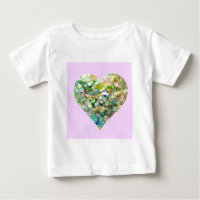 Pastel Sea Glass Heart In Pink