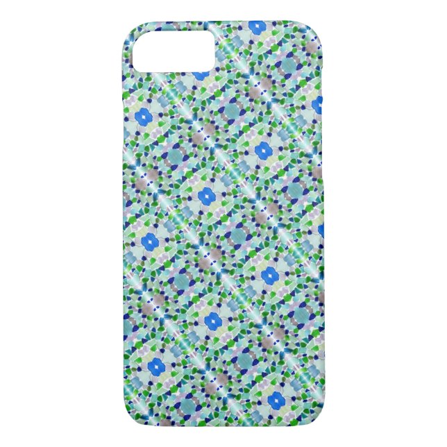 Pastel Sea Glass Mosaic Design Phone Case (Back)