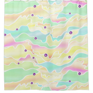 Pastel Seascape Abstract Shower Curtain