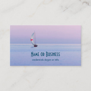 Pastel Seascape with a Sailboat Business Card
