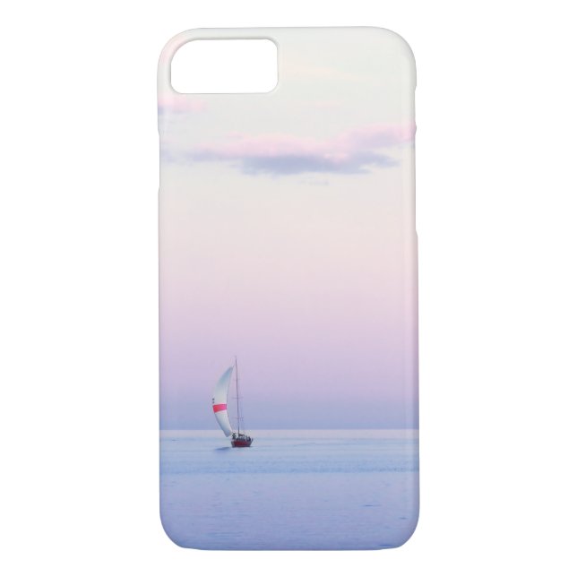 Pastel Seascape with a Sailboat Case-Mate iPhone Case (Back)