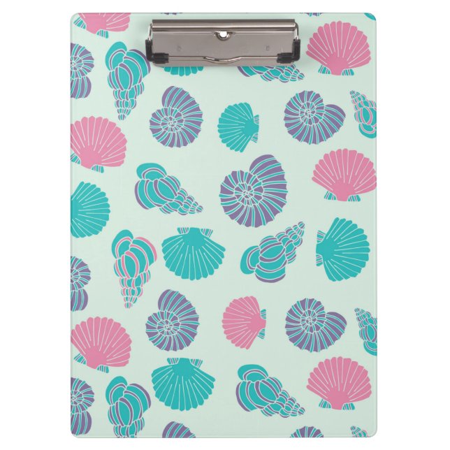 Pastel Seashell Pattern 1 Clipboard (Front)