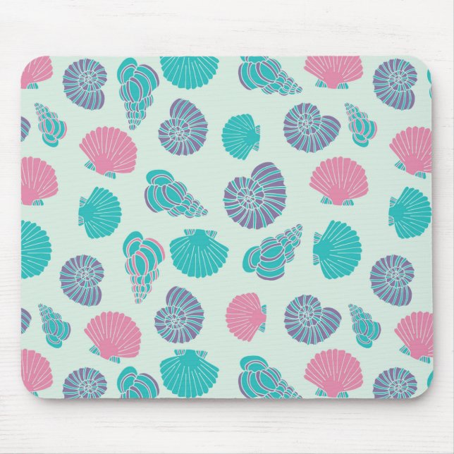 Pastel Seashell Pattern 1 Mouse Mat (Front)