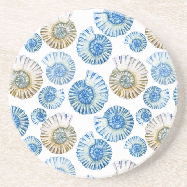 Pastel Seashell Pattern 2 Coaster (Front)