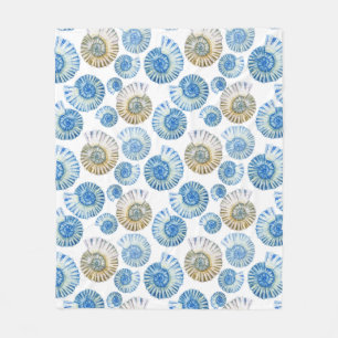 Pastel Seashell Pattern 2 Fleece Blanket
