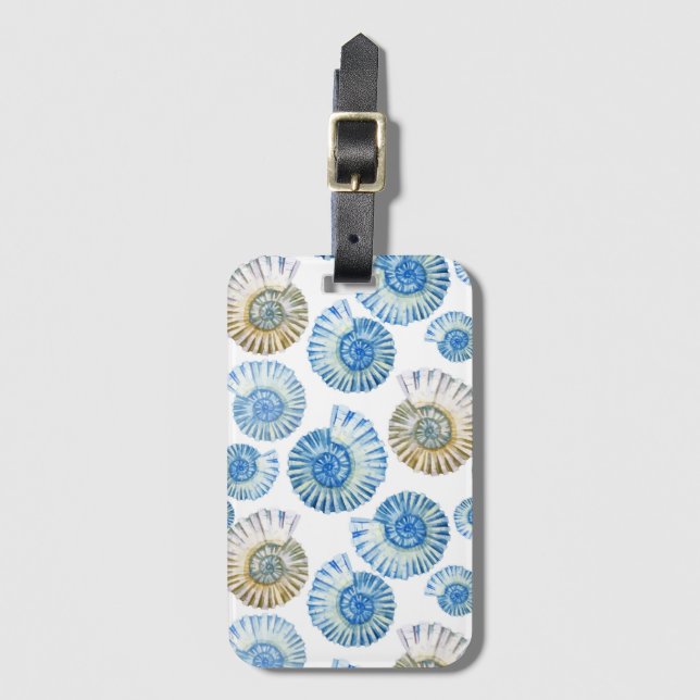 Pastel Seashell Pattern 2 Luggage Tag (Front Vertical)