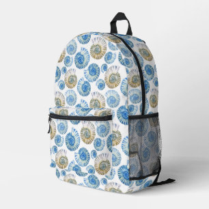 Pastel Seashell Pattern Printed Backpack