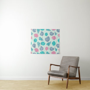 Pastel Seashell Pattern Tapestry