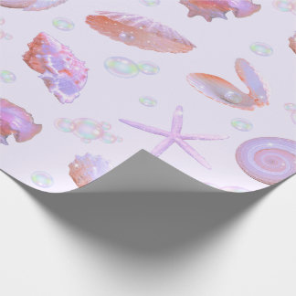 Pastel Seashell & Pearl Ocean Pattern Gift Wrap