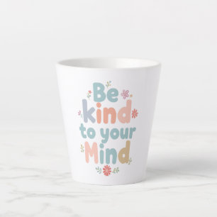 Pastel Self Love Typography Latte Mug