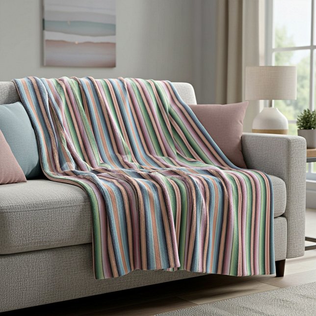 Pastel serape stripes fleece blanket (Creator Uploaded)
