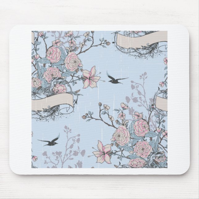 pastel shabby chic mouse mat (Front)