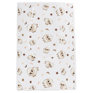 Pastel Sheep Pattern Medium Gift Bag