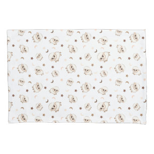 Pastel Sheep Pattern Pillowcase