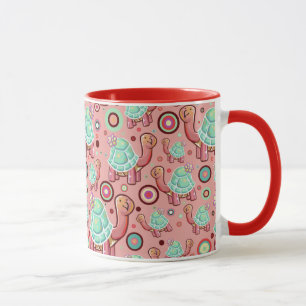 Pastel Shell Flower Tortoise Pattern Mug