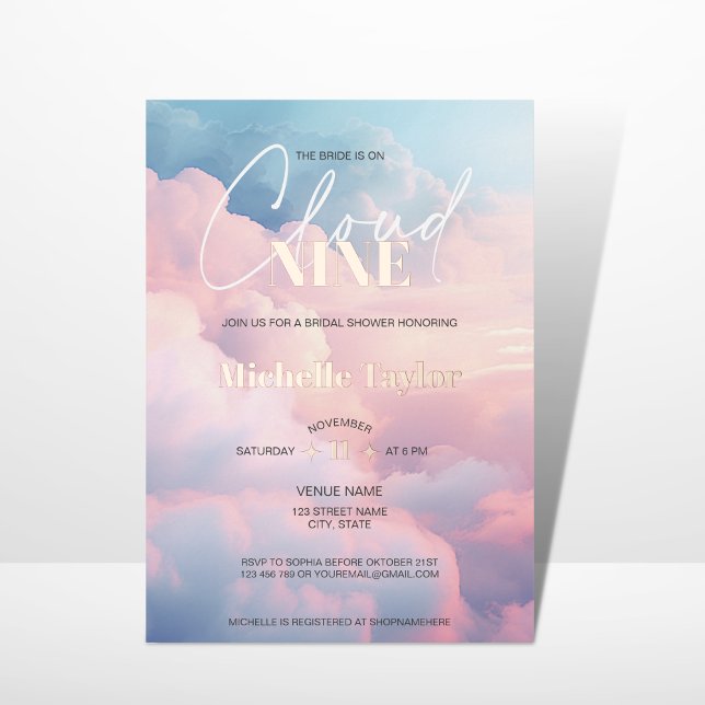 Pastel She's on Cloud Nine Bridal Shower (Creator Uploaded)