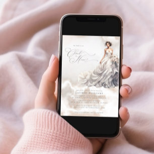 Pastel She's On Cloud Nine Dreamy Bridal Shower Invitation