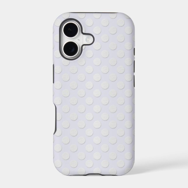 Pastel Silvery White Polka Dot Pattern (Back)