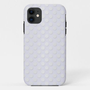 Pastel Silvery White Polka Dot Pattern iPhone 11 Case