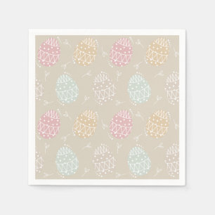Pastel Simple Easter Eggs  Napkin