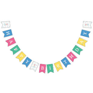 Pastel Sisters Joint Birthday Party Bunting