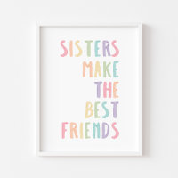 Pastel sisters make the best friends print