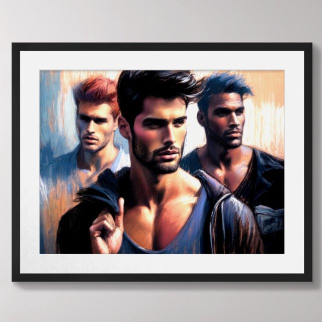 Pastel Sketch Attractive Men Poster (Creator Uploaded)