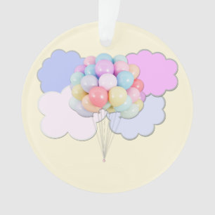 Pastel Sky and Balloons Acrylic Ornament