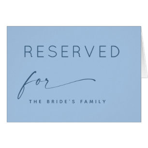 Pastel Sky Blue Reserved Sign   Garden Wedding