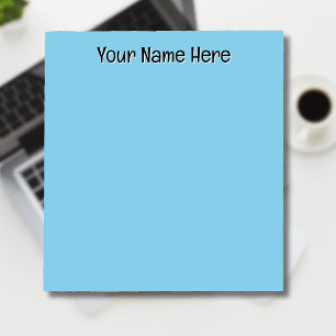 Pastel Sky Blue Unique Personalised Teacher Gifts Notepad