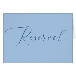 Pastel Sky Blue Wedding Seaside Reserved Sign