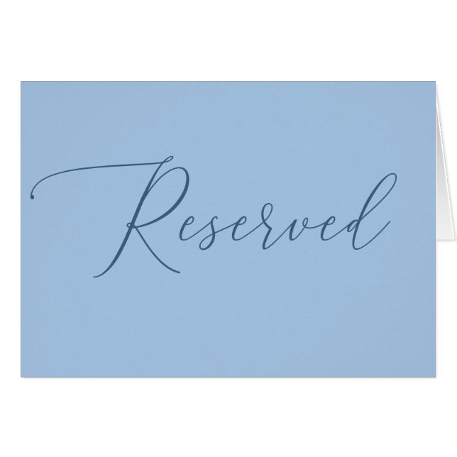 Pastel Sky Blue Wedding | Seaside Reserved Sign (Front Horizontal)