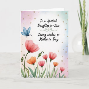 Pastel Sky Butterfly Mothers Day Card