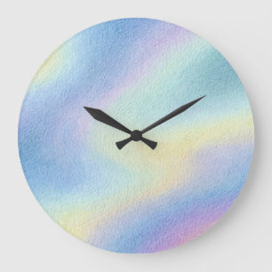 Pastel Sky Drift Large Clock