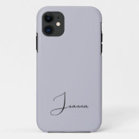 Pastel Sky Lavender Solid Colour | Minimalist Name