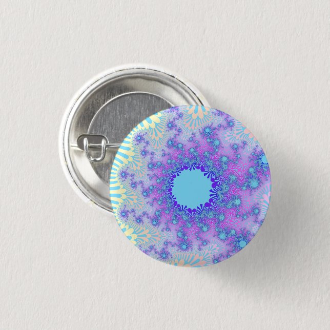 Pastel Sky Sunburst 3 Cm Round Badge (Front & Back)