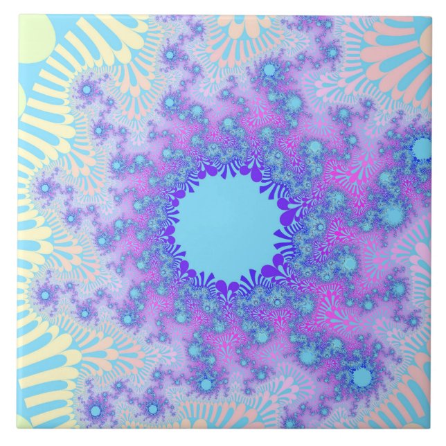 Pastel Sky Sunburst Tile (Front)