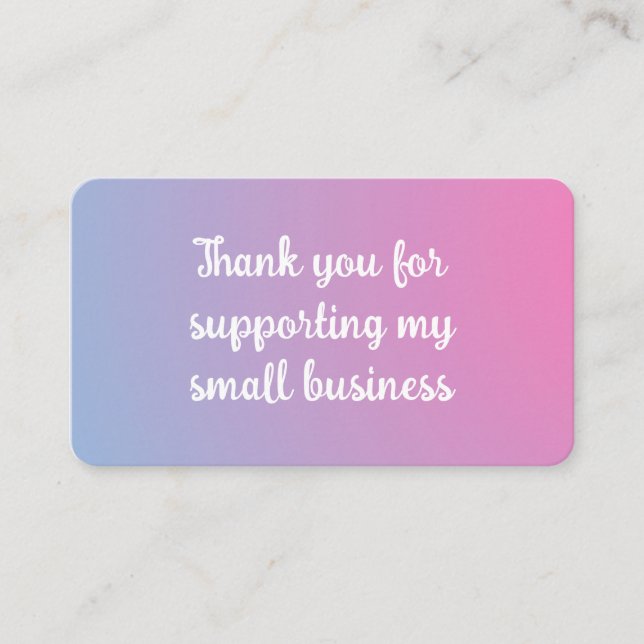 Pastel Small Business Packaging Insert Card (Front)