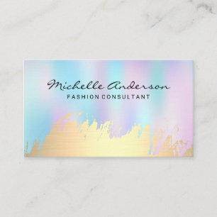 Pastel Smooth Blur Background Gold Brushed Business Card