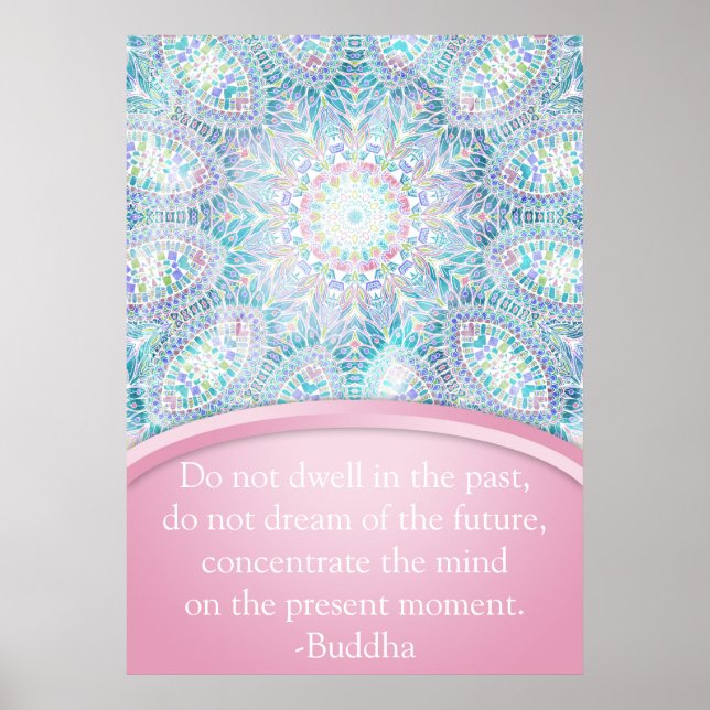 Pastel Snowflake Mandala Poster (Front)