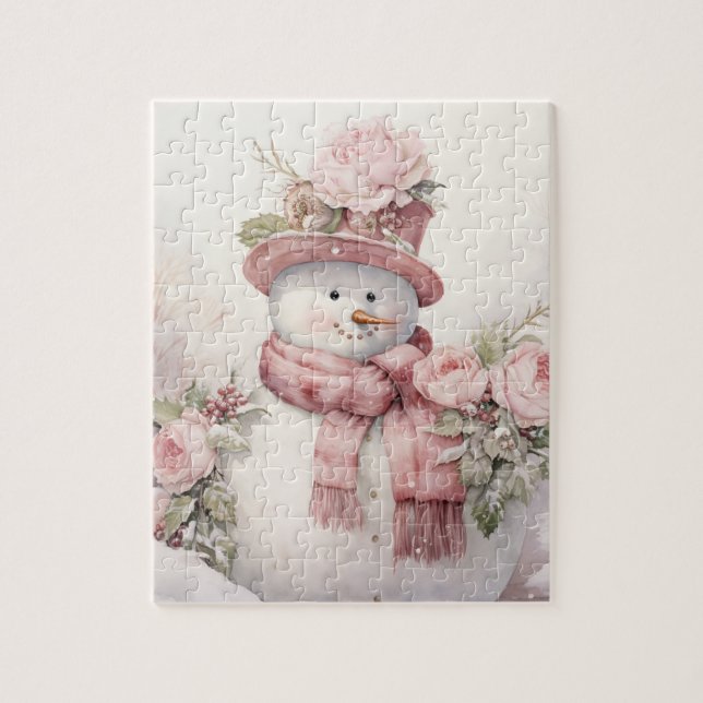 Pastel Snowman_03 Jigsaw Puzzle (Vertical)