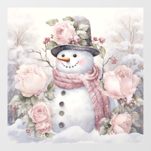 Pastel Snowman Window Cling