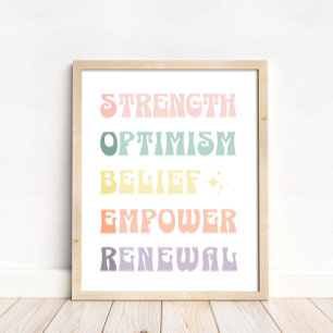 Pastel Sober Support  Poster