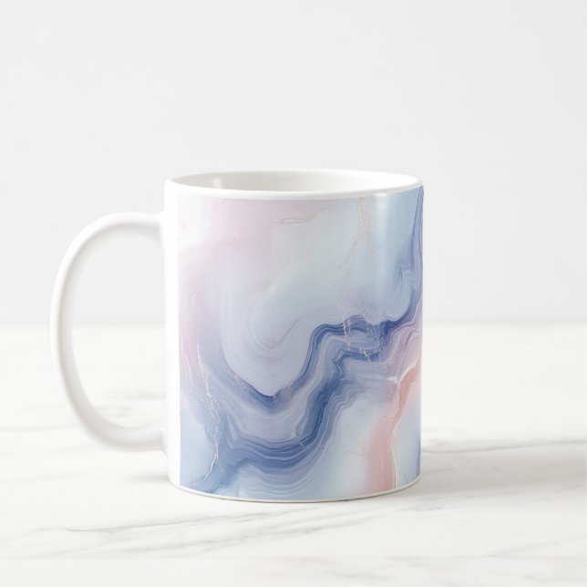 🎨 Pastel Soft And Elegant Marble Pattern🎨 Coffee Mug (Left)