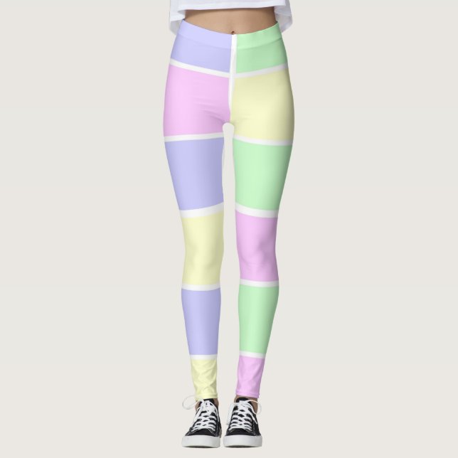 Pastel soft colours leggings (Front)