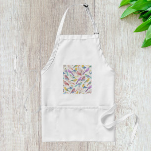 Pastel Songbirds Pattern Cute Watercolor Birds Standard Apron