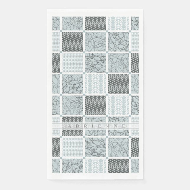 Pastel Spa, Wellness & Tranquillity Pattern Napkin (Front)