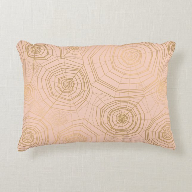 Pastel spider web: Halloween pattern. Decorative Cushion (Front)