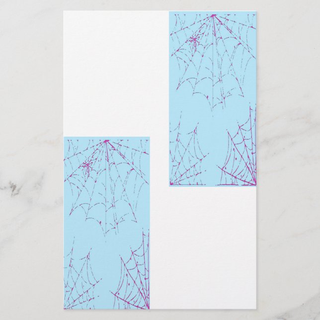 Pastel Spider Web Stationery (Front)